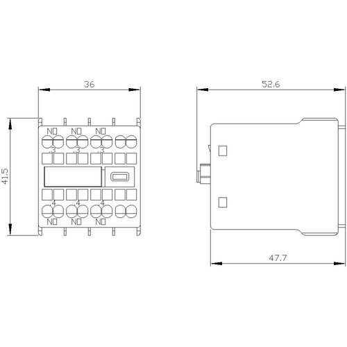 3RH2911-2HA30 Siemens Hilfsschalterblock 3S Strombahnen:1S, 1S für Hilfs /Motors Produktbild Additional View 2 L