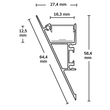 114805 Isoled LED Aufbauleuchtenprofil HIDE TRIANGLE Aluminium weiß RAL 9003,  Produktbild Additional View 1 S