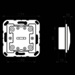 A10911ST Jung KNX Taster Universal 1fach Produktbild Additional View 1 S