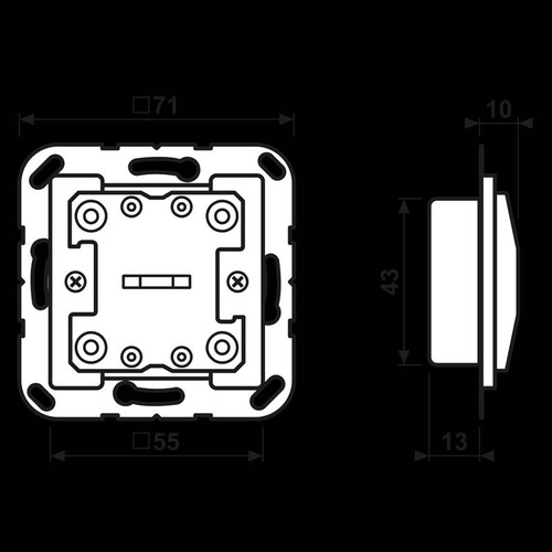 A10911ST Jung KNX Taster Universal 1fach Produktbild Additional View 1 L