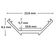 114779 Isoled LED Eckprofil CORNER10 SLIM Aluminium Produktbild Additional View 1 S