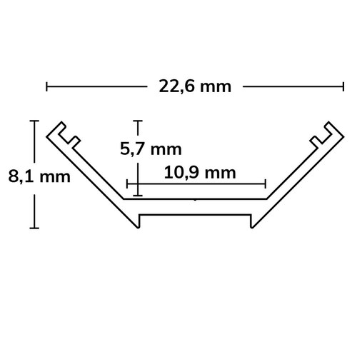 114779 Isoled LED Eckprofil CORNER10 SLIM Aluminium Produktbild Additional View 1 L