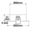 114011 Isoled Einbaurahmen Kombi für GU10/MR16 Produktbild Additional View 1 S