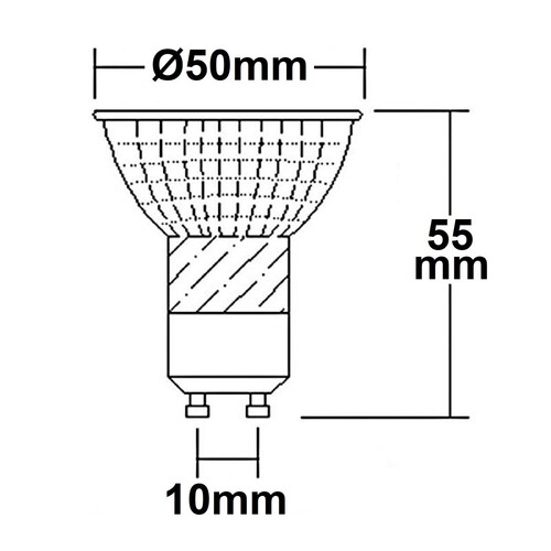 114159 Isoled GU10 LED Strahler 5W, prismatisch, warmweiß, CRI90 Produktbild Additional View 2 L