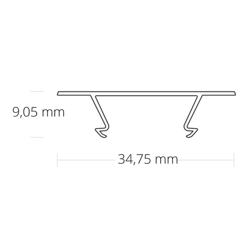 114744 Isoled Abdeckung COVER45 opal/satiniert 200 cm für Profil CORNER Produktbild Additional View 1 L