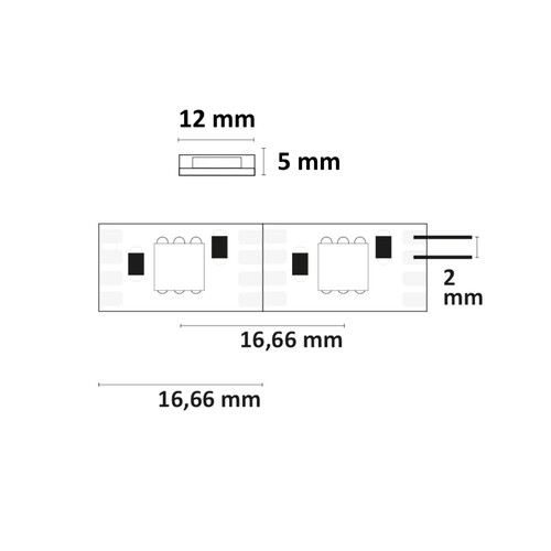 114663 Isoled LED WS2815 Digital SPI Flexband, 12V, 8W, IP68, RGB Produktbild Additional View 2 L