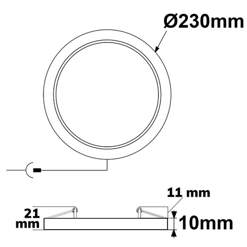 114116 Isoled LED Downlight Flex 23W UGR19 Lochausschnitt 50 210mm Produktbild Additional View 1 L