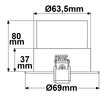 113126 Isoled Einbaurahmen Slim rund für GU10/MR16 Produktbild Additional View 1 S