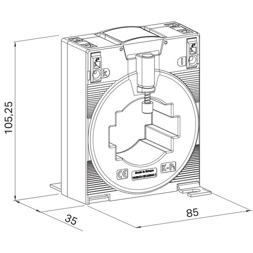 855-305/100-201 Wago PI CT PRC 100A SRC 5A Produktbild Additional View 1 L