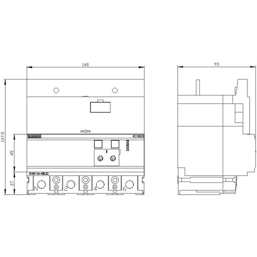 3VA9124-0RL30 Siemens Differenzstrom Schutzgerät RCD820 advanced RCD Typ A u Produktbild Additional View 2 L