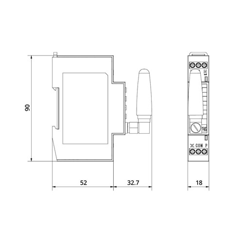 820327 SG Leuchten LEDDIM SMART DIN 2-pol Produktbild Additional View 1 L