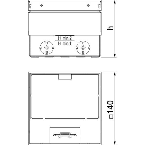 7368340 Obo UDHOME2 GV15 Bodensteckdoseunbestückt140x140x110Edel Produktbild Additional View 1 L