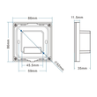 114595 Isoled Sys Pro RGB+W 4 Zonen Einbau-Touch-Fernbedienung Produktbild Additional View 1 S