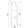 6132215 Obo SLL 2070 rws SockelleistenkanalSL L Set 20x70 Dichtl Produktbild Additional View 1 S