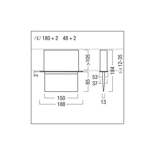 42185923 Zumtobel Artsign 75 P MRC E1D SR SP1E002D LED Sicherheitsleuchte 1h Produktbild Additional View 1 L