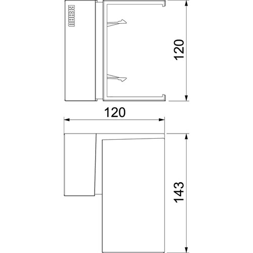 6132751 Obo BRK IE70110 rws InneneckSIGNA BASE 70x110 9010Polycarbo Produktbild Additional View 1 L