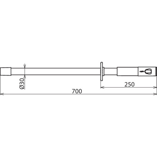 783900 Dehn Isolierstange für PHE4 mit Steckkupplung L 700mm Produktbild Additional View 2 L