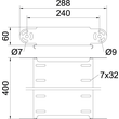 7005385 Obo RGBEV 640 FS Gelenkbogen Elementvertikal60x400Stahlbandverzinkt Produktbild Additional View 1 S