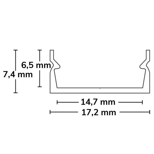 114791 Isoled LED Aufbauprofil Pure14S Aluminium eloxiert 200cm Produktbild Additional View 1 L