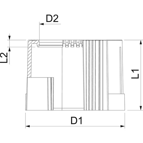 2044521 Obo 129 TB PG21 Rohrendtülle, teilbarPGPG21Polyethylenlichtgrau 7035 Produktbild Additional View 1 L