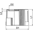 2044529 Obo 129 TB PG29 Rohrendtülle, teilbarPGPG29Polyethylenlichtgrau 7035 Produktbild Additional View 1 S