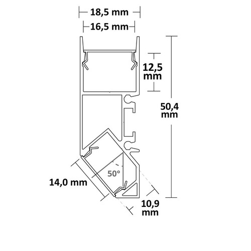 FIAI Isoled LED Aufbauleuchtenprofil Produktbild Additional View 1 L