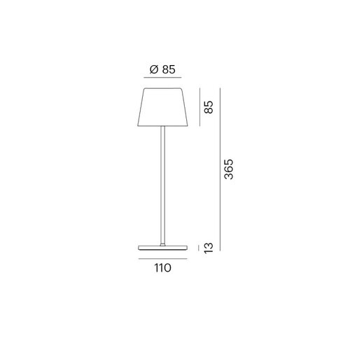 100-50009b00 LOUM AESTA TISCHLEUCHTE blau IP65 3000K 2W 150lm Akku 4400mA DIM Produktbild Additional View 1 L