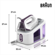 0128803001 Braun IS3155VI CareStyle 3 Dampfbügelstation 6,5 Bar 2,5L 430 g/Min Produktbild Additional View 1 S