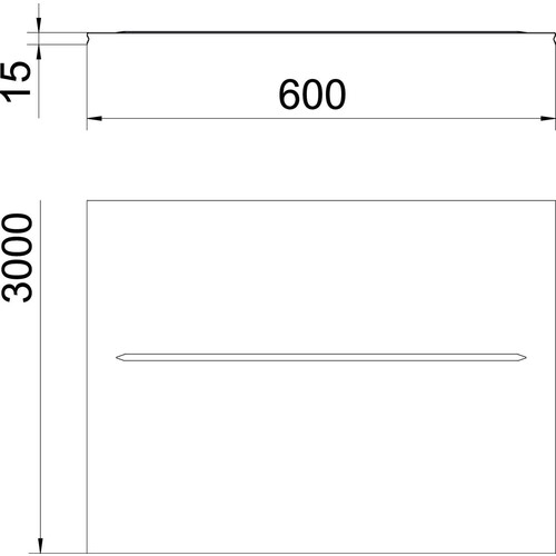 6001834 Obo DGRR 600 FT Deckel rastbarfür Gitterrinne600x3000Stahltauc Produktbild Additional View 1 L