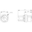 3SU10022BF300AA0 Siemens Knebelschalter, beleuchtbar, 22mm, rund, Kunststoff, ge Produktbild Additional View 1 S