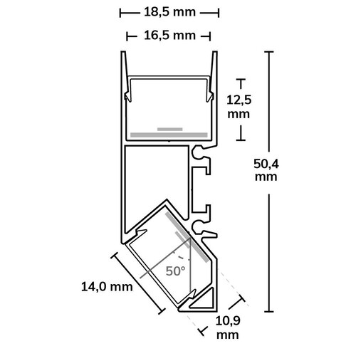 FIAI Isoled LED Aufbauleuchtenprofil Produktbild Additional View 1 L