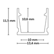 114782 Isoled SURF10 LED Aufbauprofil 2000x13,4x11,46mm Alu eloxiert Produktbild Additional View 1 S