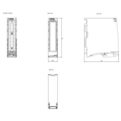 6ES75225HH000AB0 Siemens SIMATIC S7 1500 DQ 16x 230 V AC/2 A ST (Relais) 35 mm Produktbild Additional View 2 L