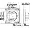 114458 Isoled Sys Pro RGB+W 4 Zonen Einbau-Touch-Fernbedienung Produktbild Additional View 1 S