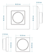 114448 Isoled Sys Pro weißdynamische 1 Zonen Einbau-Drehknopf-Fernbedienung Produktbild Additional View 1 S