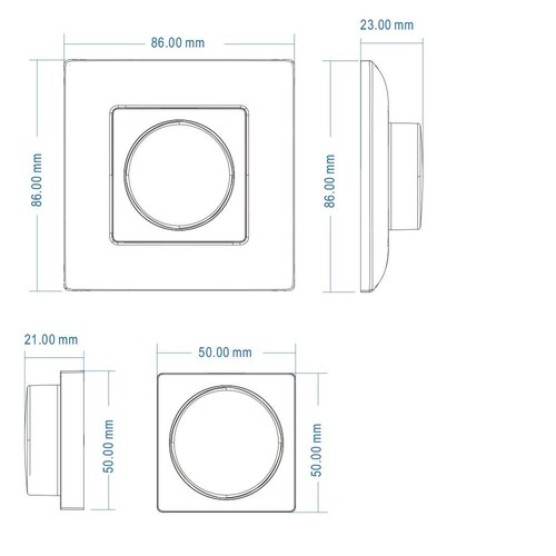 114448 Isoled Sys Pro weißdynamische 1 Zonen Einbau-Drehknopf-Fernbedienung Produktbild Additional View 1 L