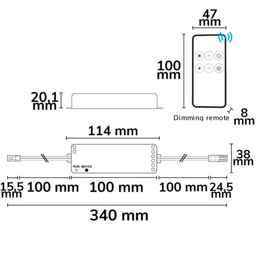 FIAI Isoled LED weißdynamischer Push/Funk PWM-Controller Produktbild Additional View 1 L