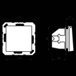 A1520BFKIKLSWM Jung SCHUKO® Steckd. KL+erh. Ber. graphitschwarz matt Produktbild Additional View 1 S