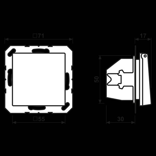 A1520BFKIKLSWM Jung SCHUKO® Steckd. KL+erh. Ber. graphitschwarz matt Produktbild Additional View 1 L