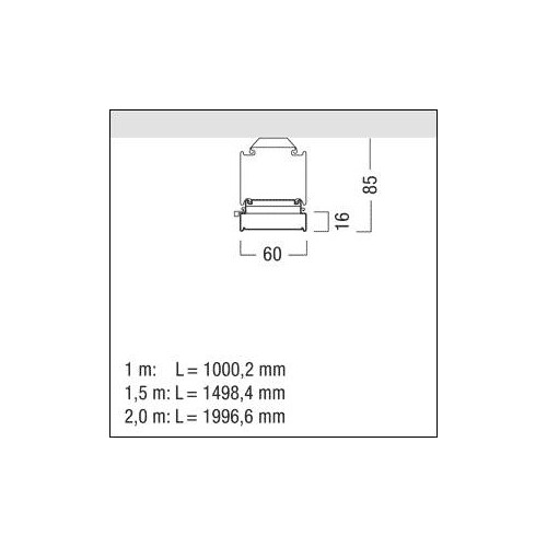 42187201 Zumtobel TECTON MIREL LED5500 840 L1500 LDO BK LED Lichtbandleuchte Produktbild Additional View 1 L