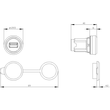 3SU19500GA800AA0 Siemens USB Anschluss, 22 mm, Metall hochglanz, silber Produktbild Additional View 1 S