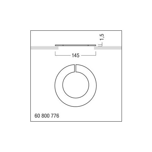 60800776 Zumtobel DVR R68 Deckenverstärkungsring Produktbild Additional View 1 L