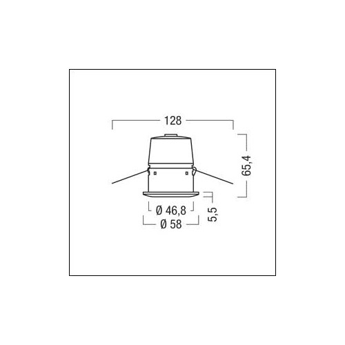 22170200 Zumtobel ED SENS mini CR Passiv Infrarot Bewegungs-Lichtsensor Produktbild Additional View 1 L