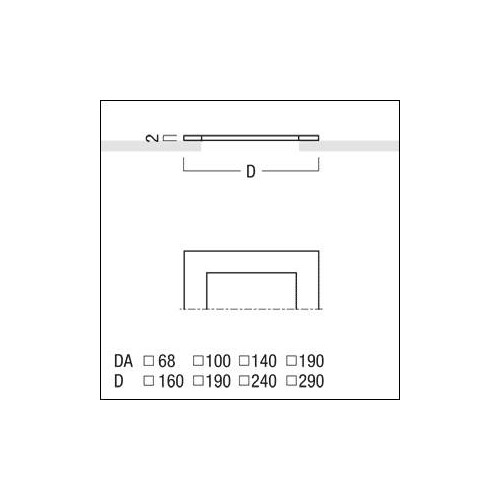 60800790 Zumtobel PANOS INF/EVO Q100 DVR Deckenverstärkungsrahmen Produktbild Additional View 1 L