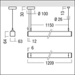 42184417 Zumtobel LINCOR DI D 5000 830 L12 LDE ASQ1 SR Pendelleuchte LED Produktbild Additional View 1 S