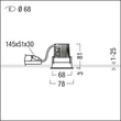 60817413 Zumtobel PANOS INF R68 10W LED930 LDO FL AL WH LED Decken-Einbaule Produktbild Additional View 1 S