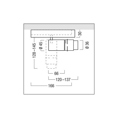 42927722 Zumtobel SUP2 M PROJ LED800 930 FRM DIM BK LED Strahler (Projektion) Produktbild Additional View 1 L