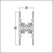 22169718 Zumtobel SUP2 TRACK H 3M BK Niedervolt H-Profil Produktbild Additional View 1 S