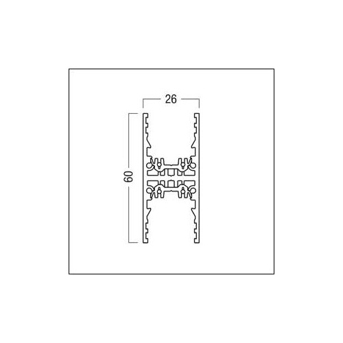 22169718 Zumtobel SUP2 TRACK H 3M BK Niedervolt H-Profil Produktbild Additional View 1 L