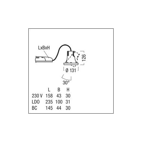 60817734 Zumtobel CAR EVO M LED3100 930 LDO WFL WH LED-Decken-Einbauleuchte Produktbild Additional View 1 L